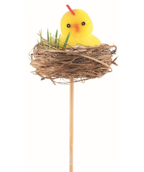 Zápich Kuře v hnízdě 5x5,5cm