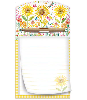 Zápisník trhací s magnetem Žluté kytky