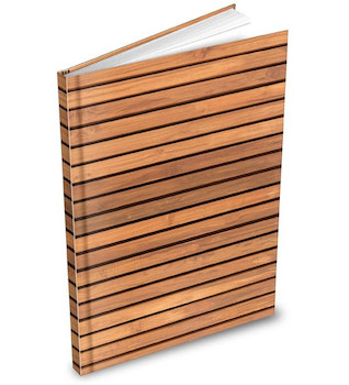 Záznamní kniha A5 čtverecek Imitace dřeva