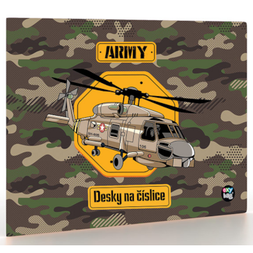 Desky na číslice Helikoptéra