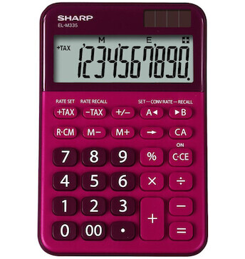 Kalkulačka Sharp EL M335 červená