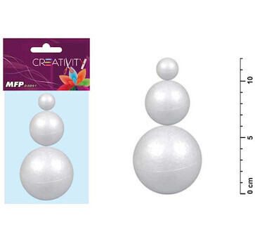 Koule polystyrenové 2,4,6cm 3ks 