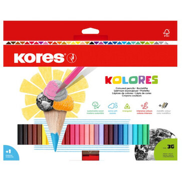Pastelky Kolores 36ks trojhranné