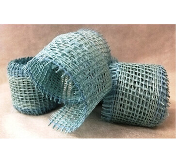 Stuha jutová 4cm x 3m světle modrá