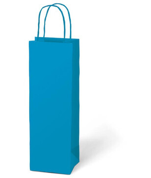 Taška papírová dárková T12 kraft 120x360x90mm modrá