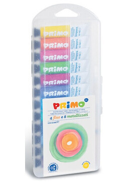 Temperové barvy Primo 12x12ml metalické+fluo