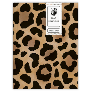 Týdenní diář školní Student V8 lamino kapesní Leopard