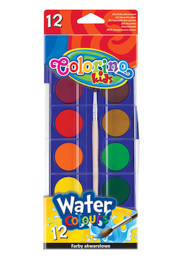 Vodové barvy Colorino 12 barev 27mm